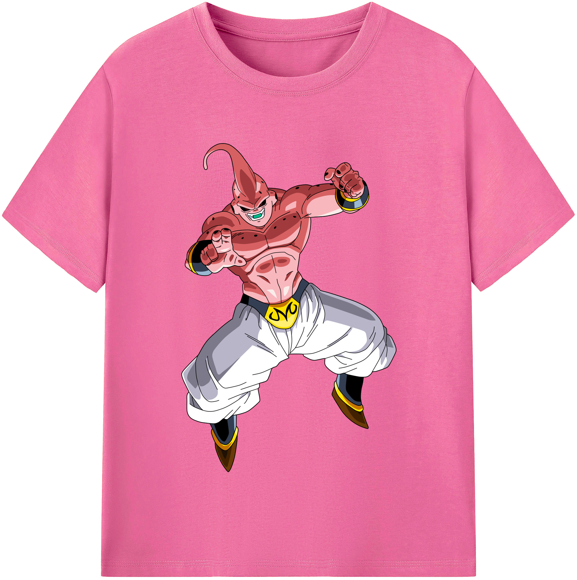 （画像用） ドラゴンボール 魔人ブウ DRAGON BALL Majin Buu レディースカジュアルプリントTシャツ（綿100％）